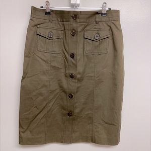 Talbots Army Green Skirt